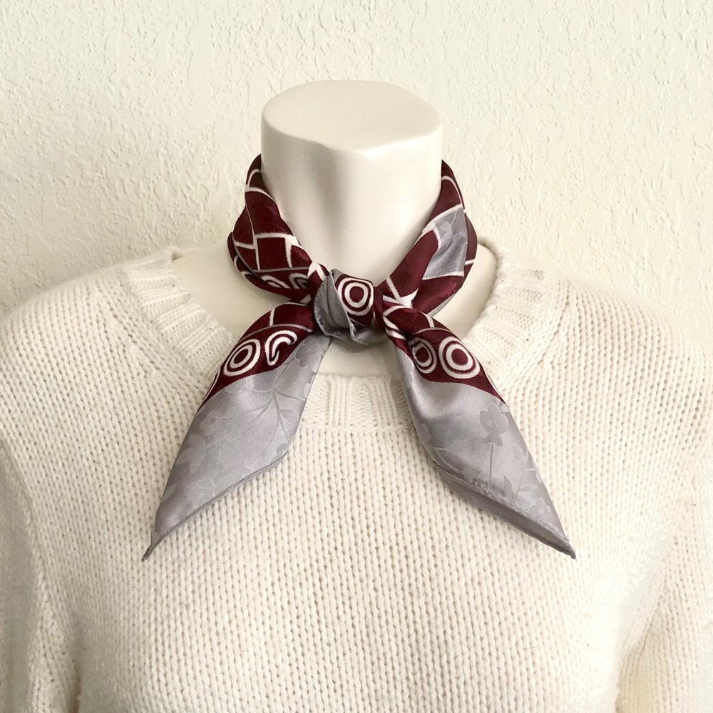 NWOT Bandanna style silk blend mini scarf